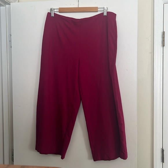 Autres Filles XL Fuchsia Wide Leg Crop Ponte Pants - Picture 1 of 3